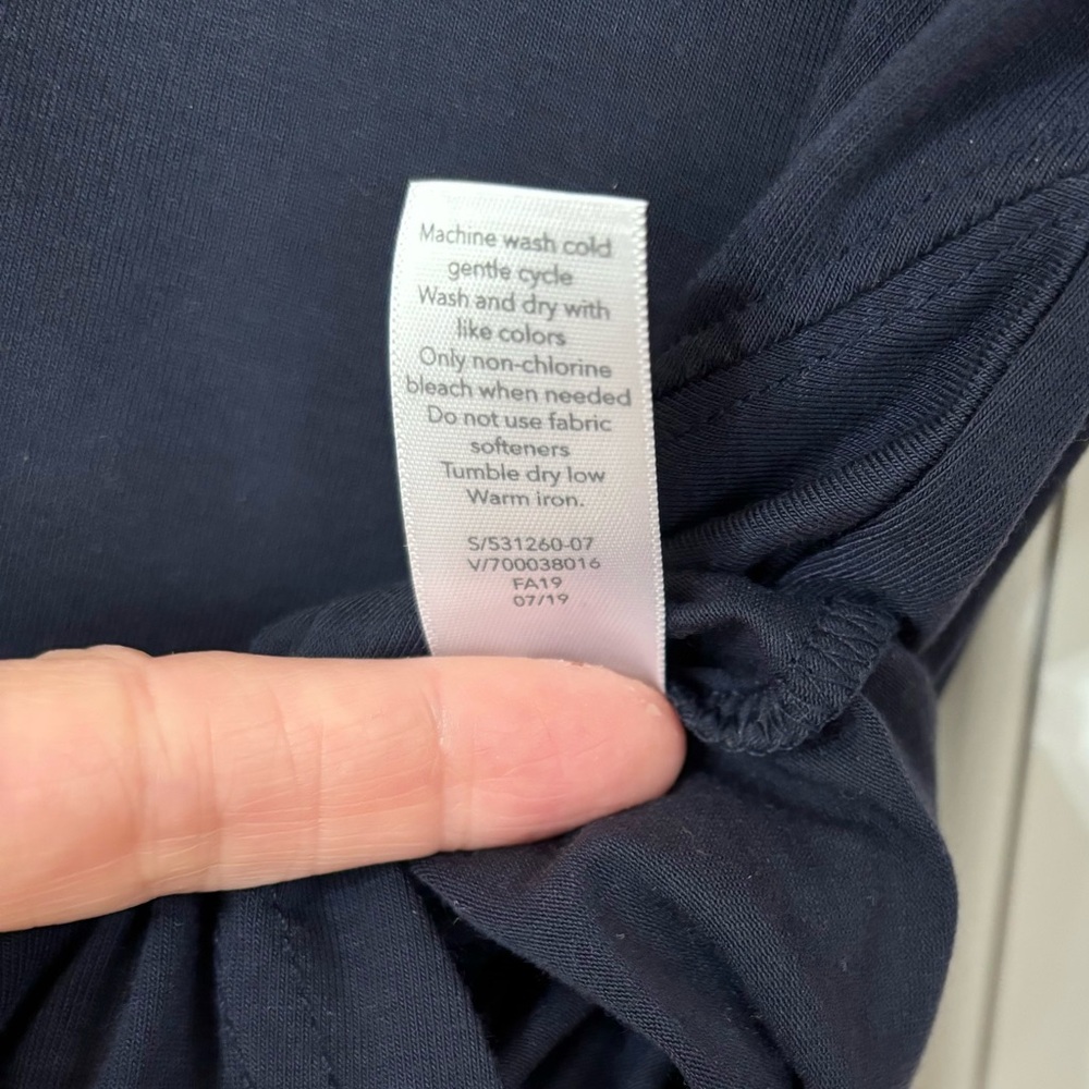 Athleta Long Sleeve Essence Twist Top, Navy Blue, Women’s Medium - Picture 11 of 13